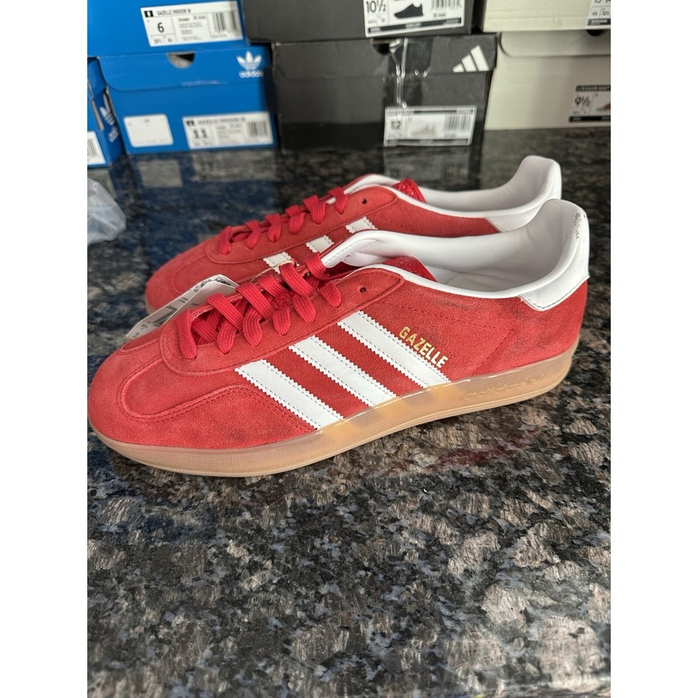 NWT Adidas Gazelle Indoor Sneakers Better Scarlet Gum Size Mens 9. Shoes